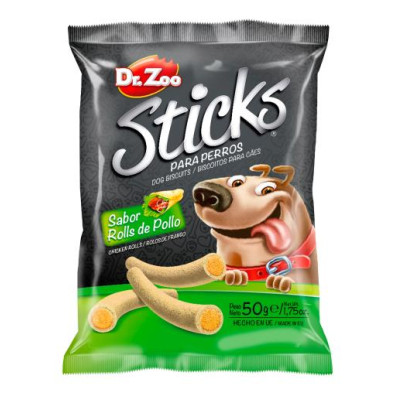 DZ STICK ROLL SABOR A POLLO Env. 50 gr. CAJA 12 UNIDADES